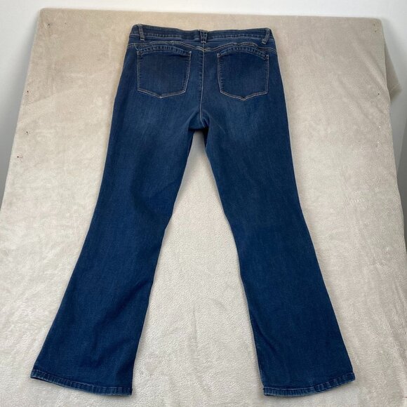 Democracy Womens Jeans Size 16 Ab Technology Stretch Bootcut Blue Denim Casual - Picture 13 of 13